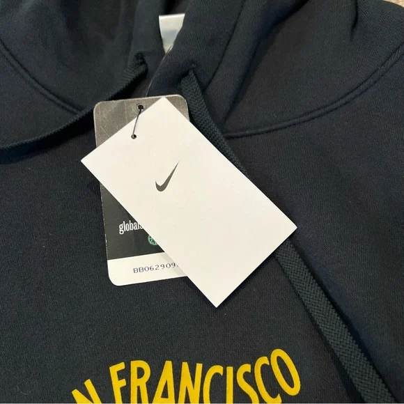 Mens Size XL Nike NBA City Edition Hoodie Golden State Warriors Black Sweatshirt - Picture 4 of 5